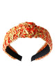 Head Band | Red & Natural straw
