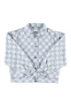 Jacket | Blue checkered denim