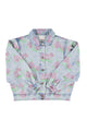 Jacket | Washed blue denim w/  flowers