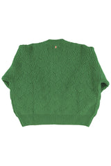 Knitted soft cardigan | Green