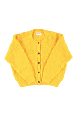 Knitted soft cardigan | Yellow