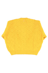 Knitted soft cardigan | Yellow