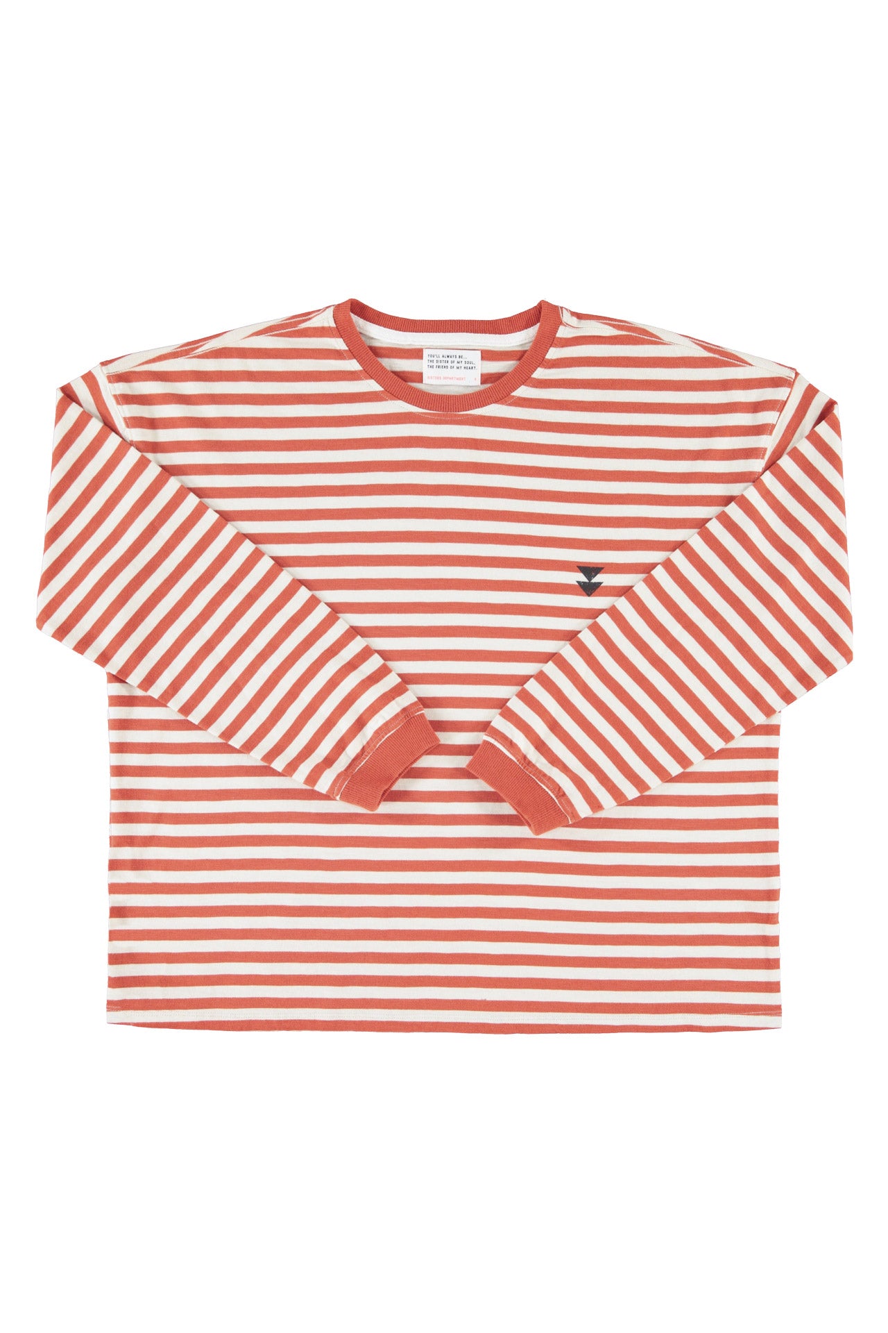 Long sleeve  | Red & ecru stripes