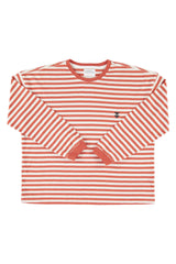 Long sleeve  | Red & ecru stripes