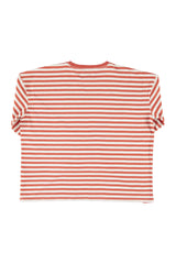 Long sleeve  | Red & ecru stripes