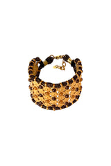Gold-Tone Cuff Bracelet with Golden & Brown