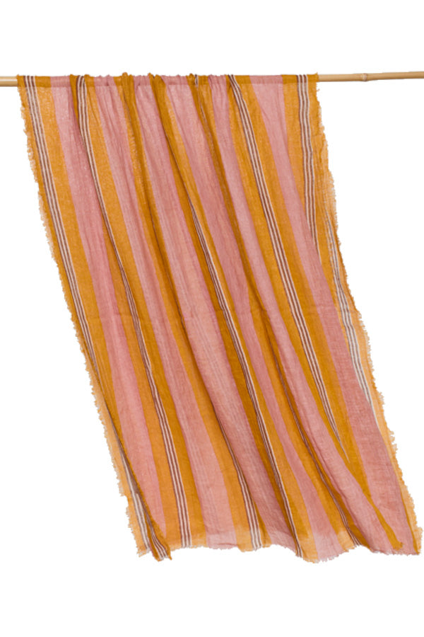 Scarf/Pareo | Mustard Stripes