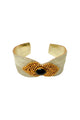 Bracelet large | Silver w/ black stone