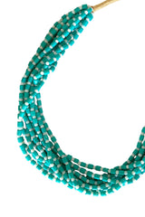 Necklace Multi Glass Beads, Greenwater