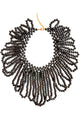 Handcrafted Black Wooden Bead Big Collar Necklace