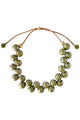 Olive Green Glossy Sphere Necklace