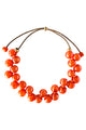 Orange Glossy Sphere Necklace