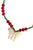 Necklace Butterfly, Coral & green