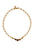 Necklace eagle | golden chain, black stone