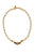 Necklace eagle | golden chain, white stone