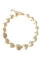 White Bead Necklace with Gold Details