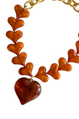 Amber Heart Necklace