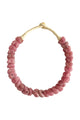 Necklace Stone Beans, Pink