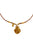 Necklace thin cord | purple & golden
