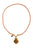Necklace thin cord | red & golden