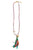 Long Necklace w/ Fabric tassels & Pendants