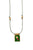 Cord Necklace w/ Golden Pendant w/ Flowers
