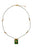 Cord Necklace w/ Golden Pendant w/ Flowers