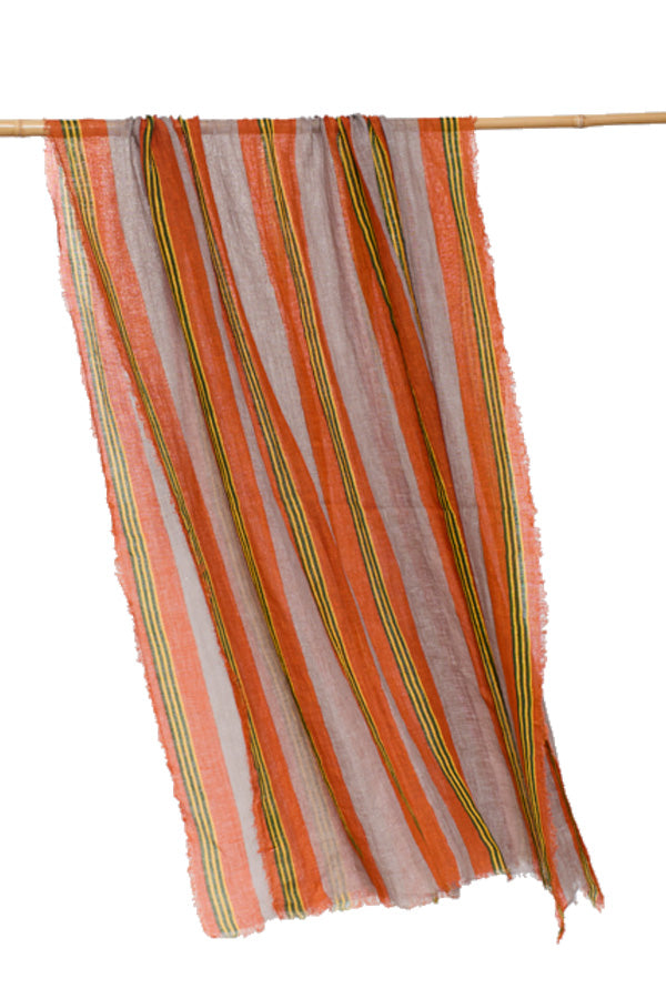 Scarf/Pareo | Orange Stripes