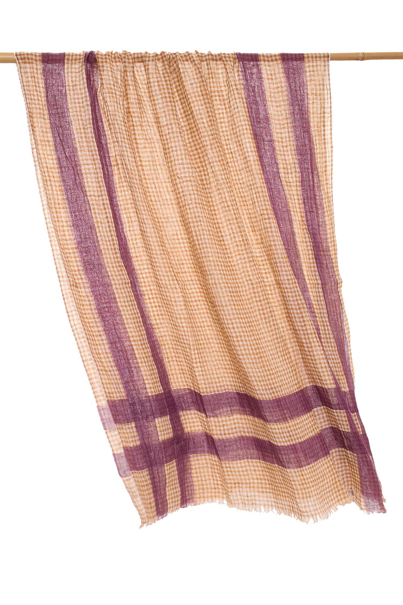 Scarf/Pareo | Mustard checkered