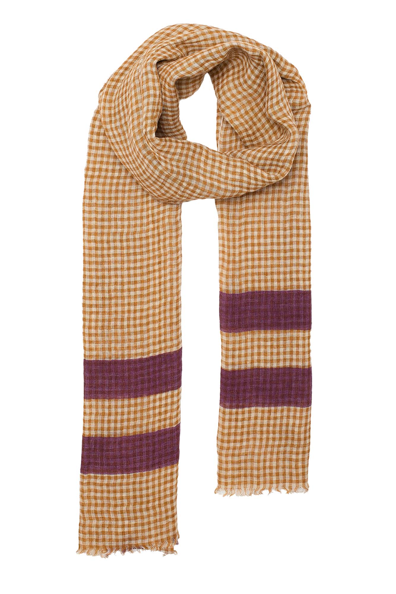 Scarf/Pareo | Mustard checkered