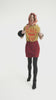 Sleeveless t-shirt w/ ruffled collar | Camel  w/ "call 911" print