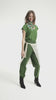 Trousers | Green w/ floral stripes
