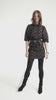 Jacquard shirt/jacket | Black w/ floral checkered