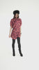 Blouse w/ bow | Bordeaux w/ multicolor flowers