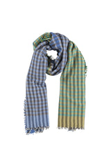 Scarf | Blue checkered w/ contrasting thread