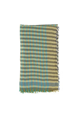 Scarf | Blue checkered w/ contrasting thread