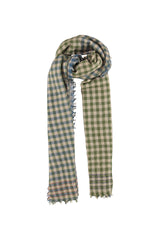 Scarf | Green & blue checkered