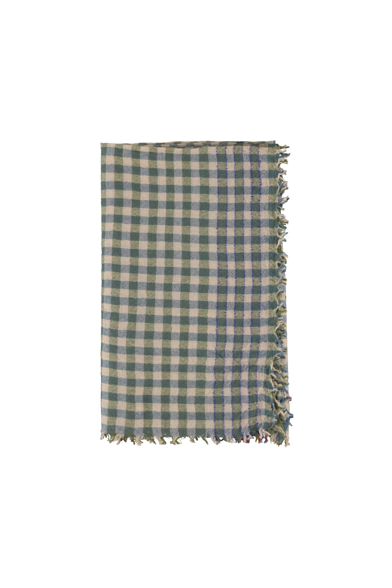 Scarf | Green & blue checkered