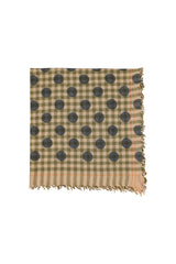 Scarf | Green checkered w/ polka dots