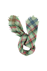 Scarf | Light green checkered