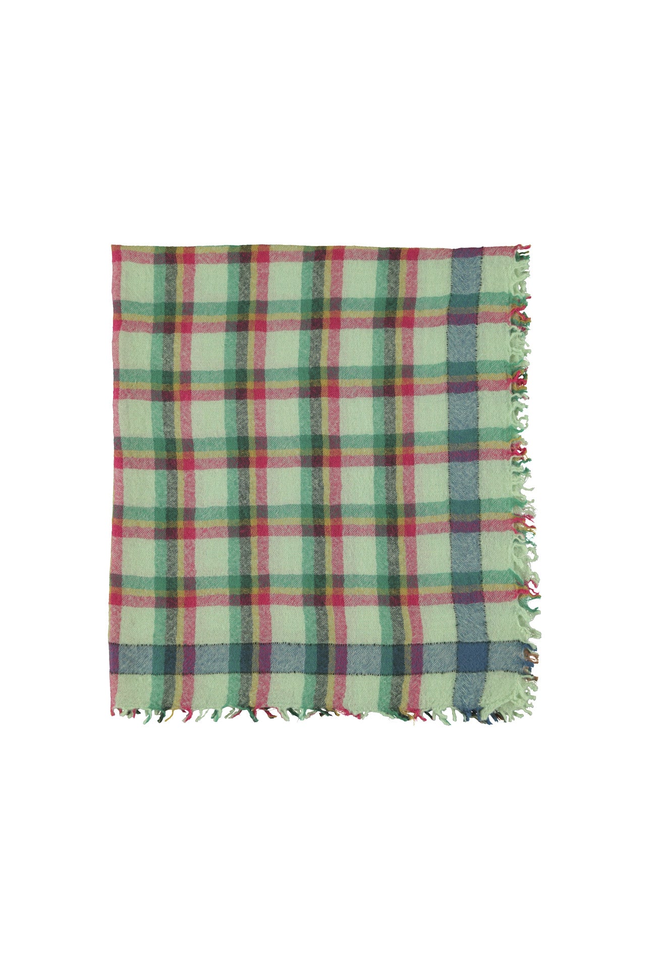 Scarf | Light green checkered