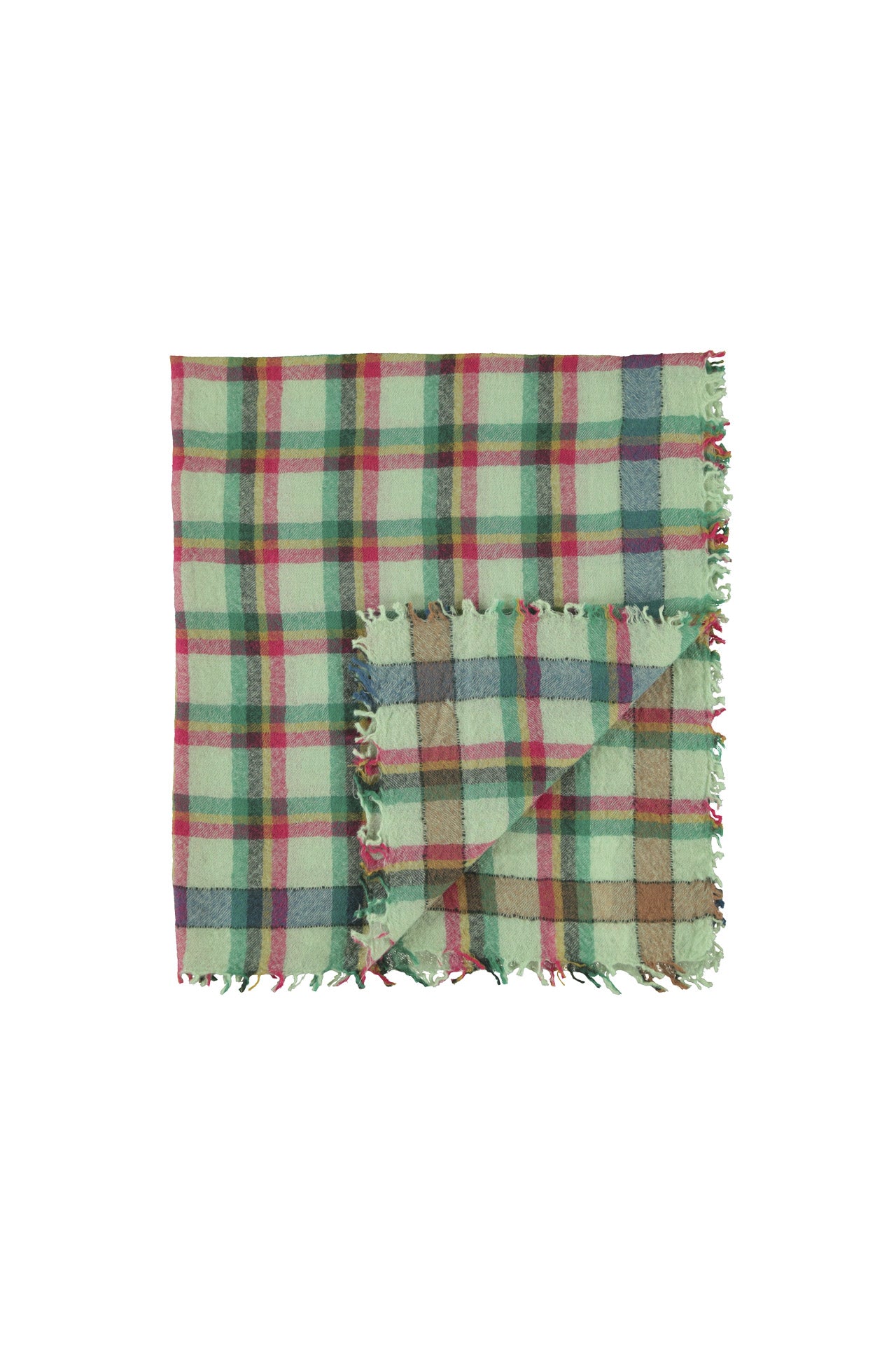 Scarf | Light green checkered