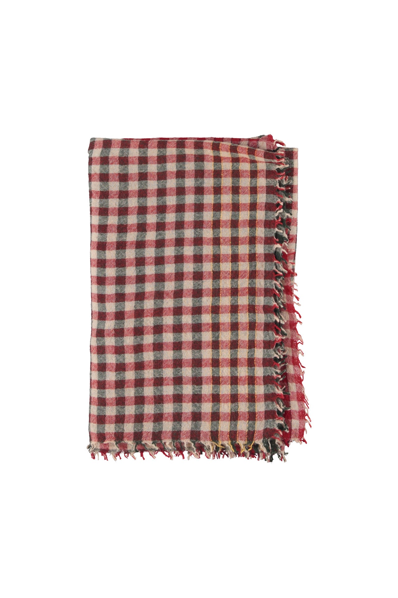 Scarf | Red checkered w/ contrasting thread