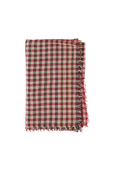 Scarf | Red checkered w/ contrasting thread