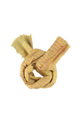 Scarf | Yellow checkered w/ contrasting thread