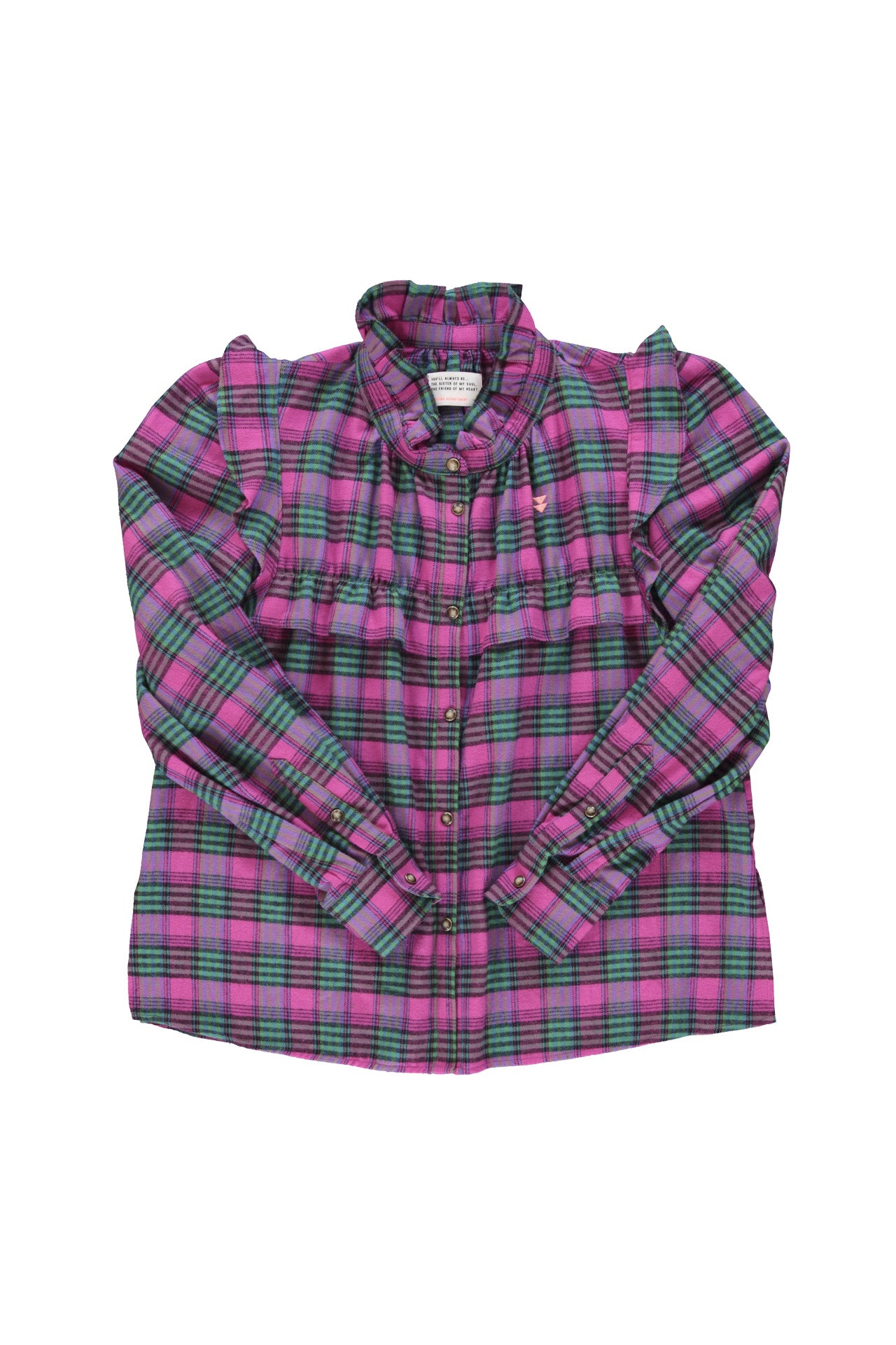 Shirt | Fuschia & green checkered
