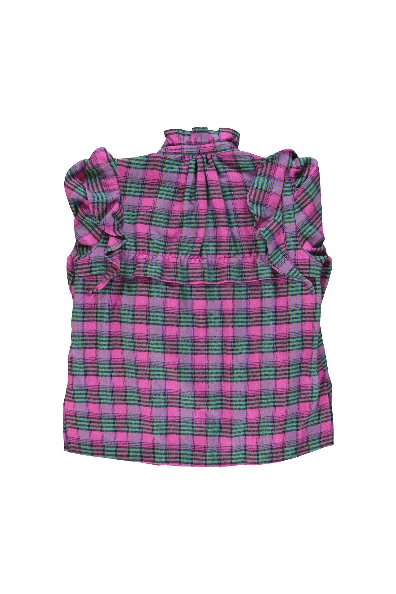 Shirt | Fuschia & green checkered