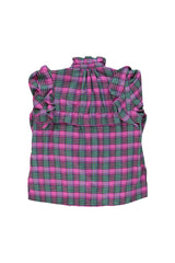 Shirt | Fuschia & green checkered