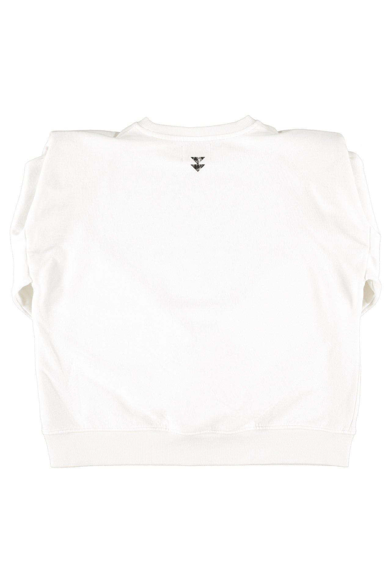 Shoulder pad sweatshirt | Ecru w/ "child of God" print