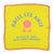 Silky scarf | Yellow w/ "hotel les amis" print